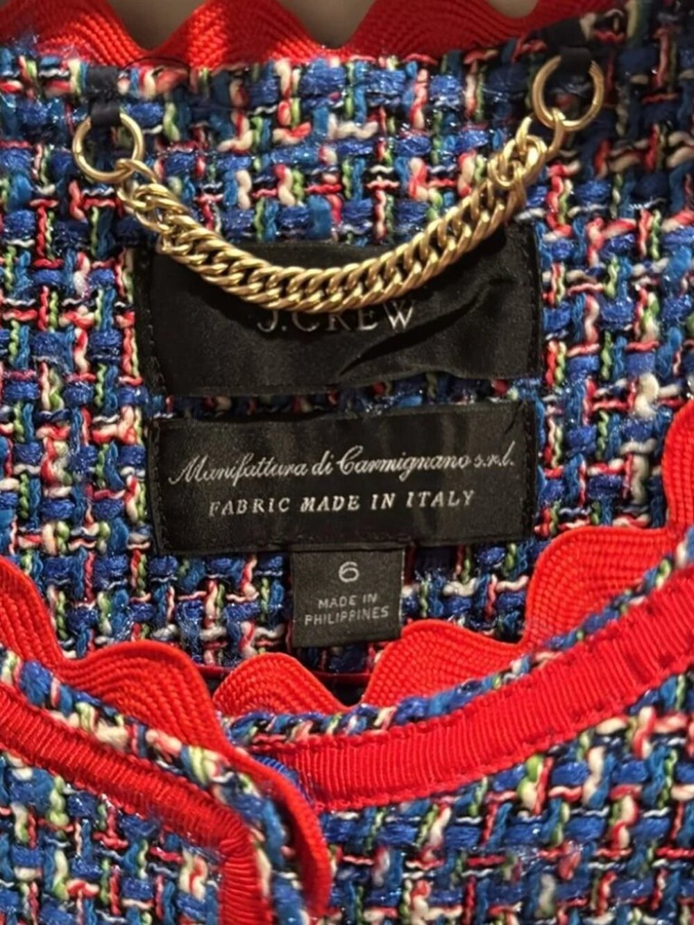 J Crew Lady Jacket in Autumn Blue Tweed 6 - Picture 5 of 7